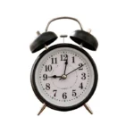 Twin Bell Analog Alarm Clock with Backlight | Loud Battery Operated Non-Ticking Clock for Heavy Sleepers – Black
